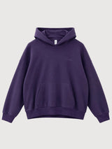 Felpa con cappuccio Basic viola scuro da donna in cotone | MAZINE