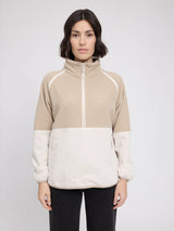 Jacket Fleece Half-Zip Light Taupe | MAZINE