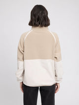 Jacket Fleece Half-Zip Light Taupe | MAZINE