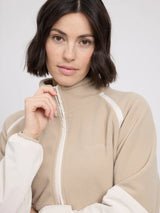 Jacket Fleece Half-Zip Light Taupe | MAZINE