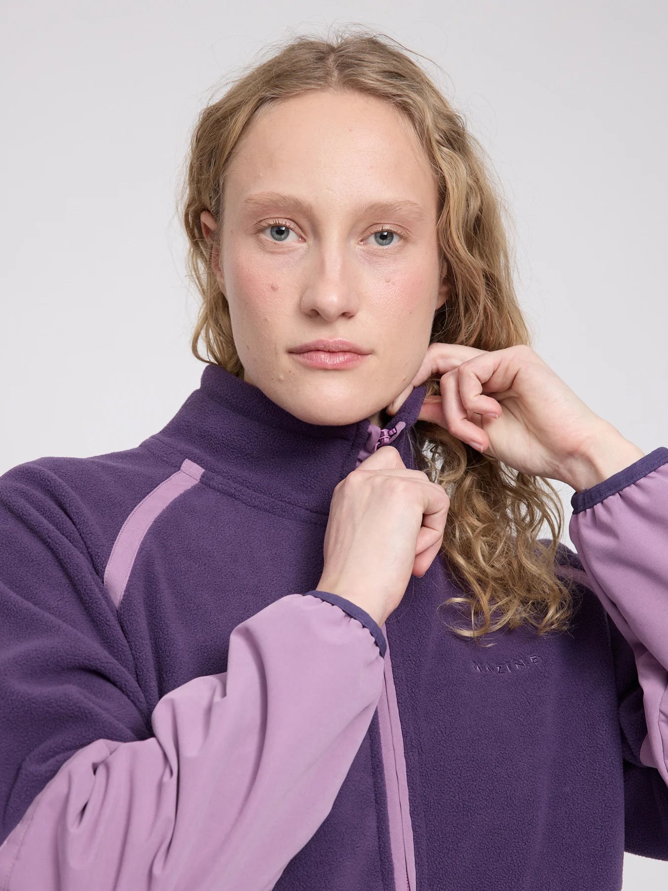 Jacket Fleece Half-Zip Purple Indigo | MAZINE