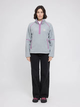 Jacket Sherpa Half-Zip Ice Blue Woman | MAZINE