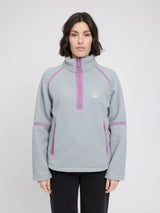 Jacket Sherpa Half-Zip Ice Blue Woman | MAZINE