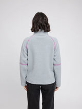 Jacket Sherpa Half-Zip Ice Blue Woman | MAZINE