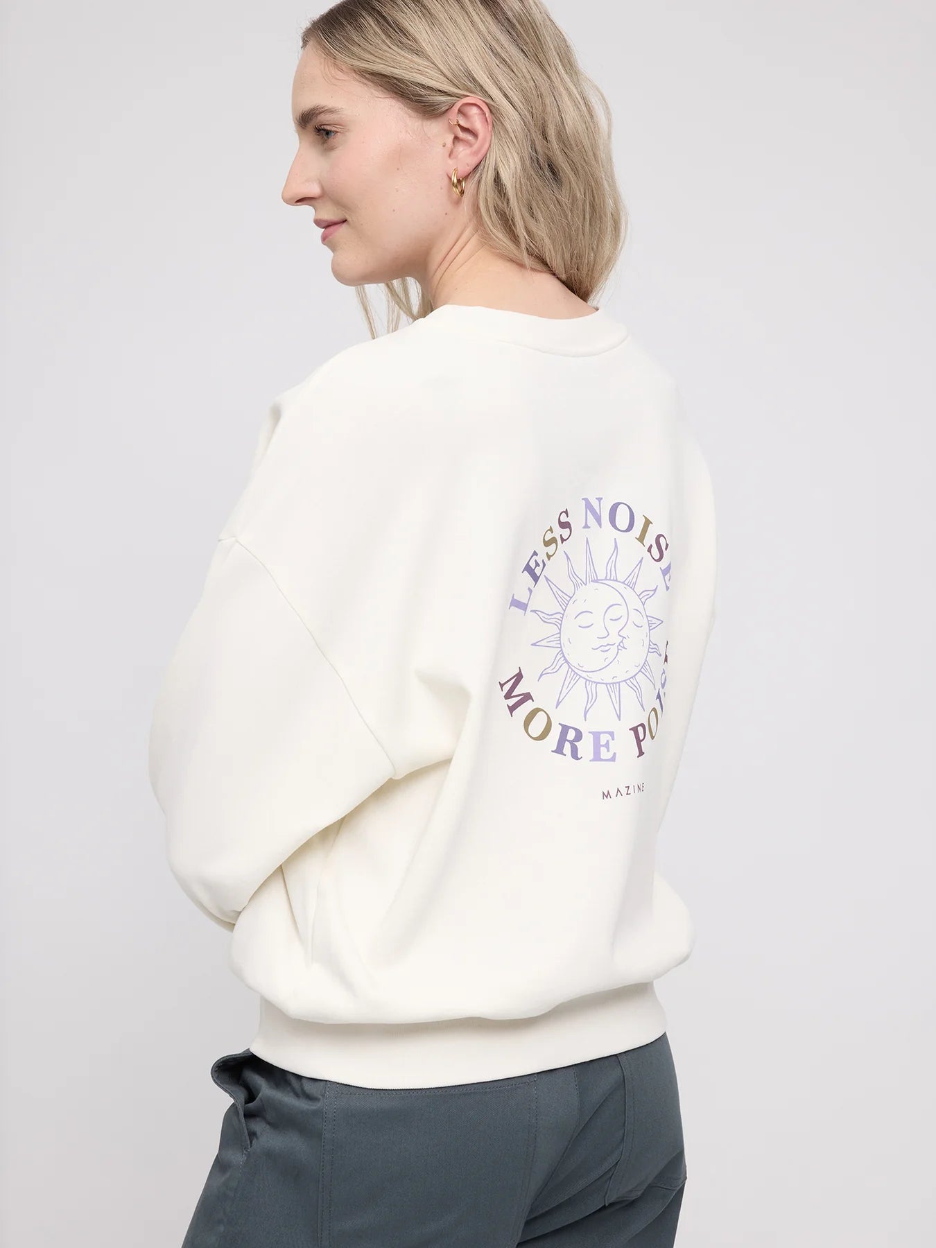Sweatshirt Back Print OffWhite/Less Noise | MAZINE