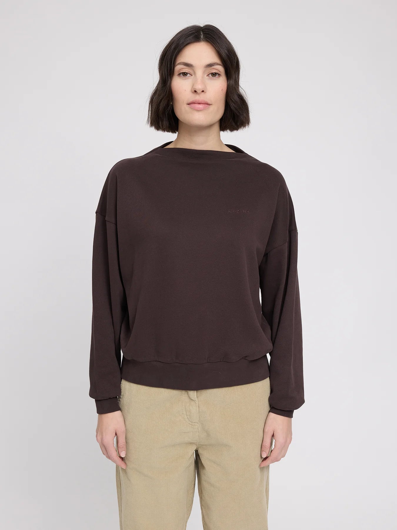 Sweatshirt Turtleneck Black Coffee Woman | MAZINE