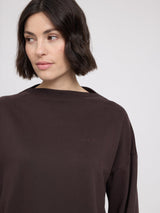 Sweatshirt Turtleneck Black Coffee Woman | MAZINE