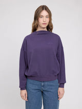 Rollkragen-Sweatshirt Dunkelviolett | MAZINE
