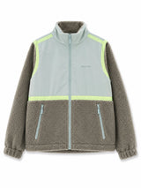 Jacke Materialmix Zip Grün/Eukalyptus | MAZINE