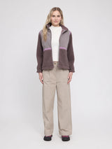 Jacket Material Mix Zip Warm Mud/Sparrow | MAZINE