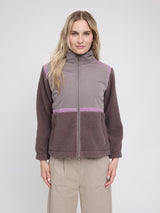 Jacket Material Mix Zip Warm Mud/Sparrow | MAZINE
