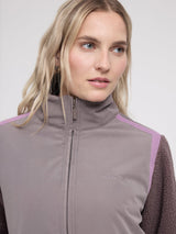 Jacket Material Mix Zip Warm Mud/Sparrow | MAZINE