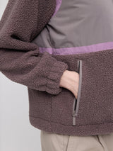 Jacket Material Mix Zip Warm Mud/Sparrow | MAZINE