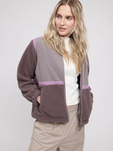 Jacket Material Mix Zip Warm Mud/Sparrow | MAZINE