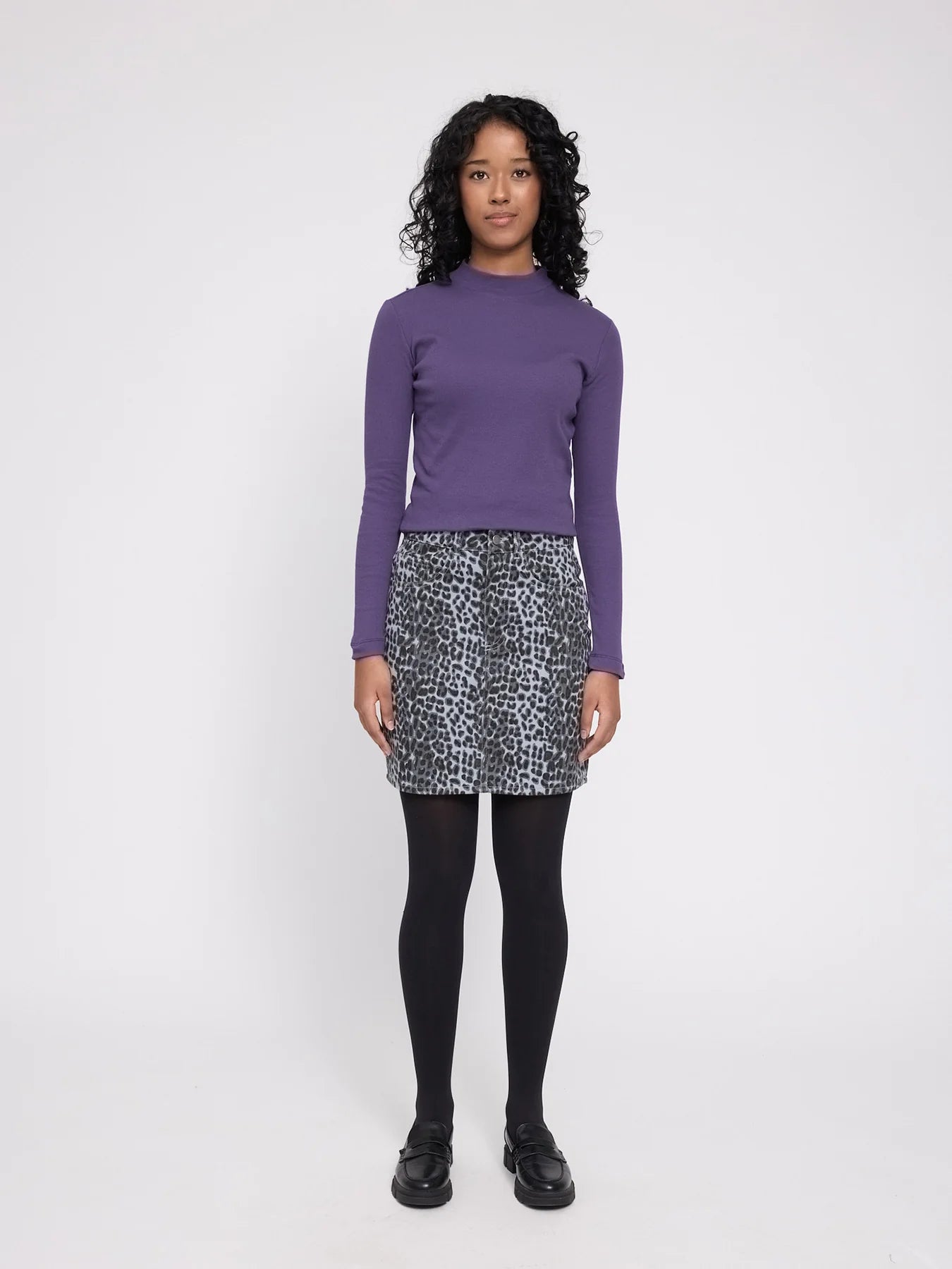 Longsleeve Basic Turtleneck Deep Purple | Mazine