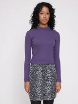 Longsleeve Basic Turtleneck Deep Purple | Mazine