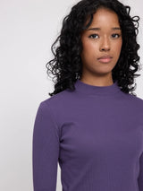 Longsleeve Basic Turtleneck Deep Purple | Mazine