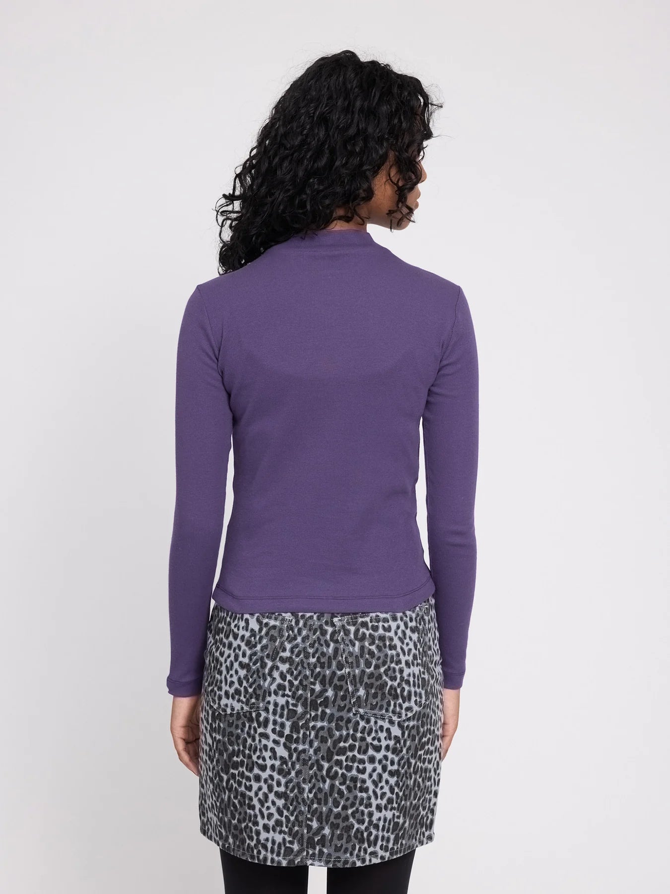 Longsleeve Basic Turtleneck Deep Purple | Mazine