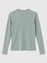 Maglia a collo alto a maniche lunghe verde acqua chiaro | MAZINE