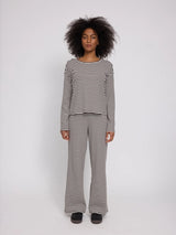Long-Sleeve Top Rib Jersey Black Coffee in Cotton | MAZINE