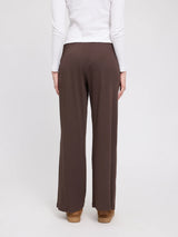 Trousers Rib Jersey Black Coffee in Cotton | MAZINE
