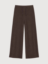 Trousers Rib Jersey Black Coffee in Cotton | MAZINE