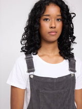 Anthra cotton corduroy jumpsuit dress by MAZINE featuring a stylish dungaree design with shoulder straps and front pockets.