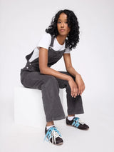 Anthra cotton corduroy jumpsuit dress by MAZINE featuring a relaxed fit and shoulder straps, displayed on a model.