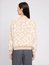 Pullover Leo Jacquard Light Beige/Tofu | MAZINE