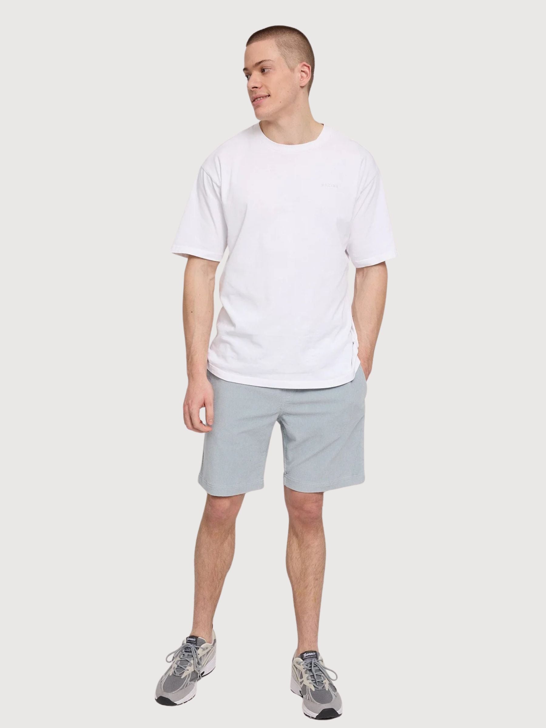 Shorts Corduroy Pull-On Man Pearl Blue | Mazine