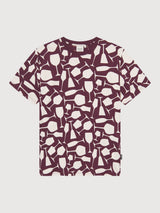 T-shirt Stockholm Wine Cups Rosso Fico | DEDICATED