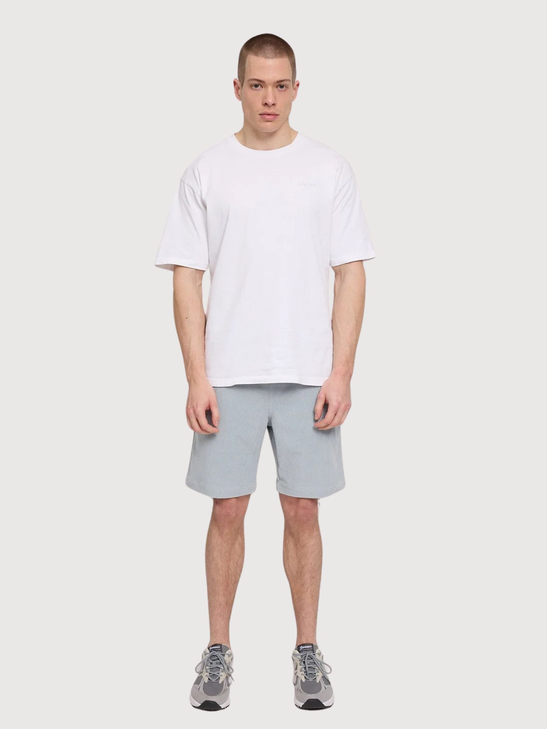 Shorts Corduroy Pull-On Man Pearl Blue | Mazine