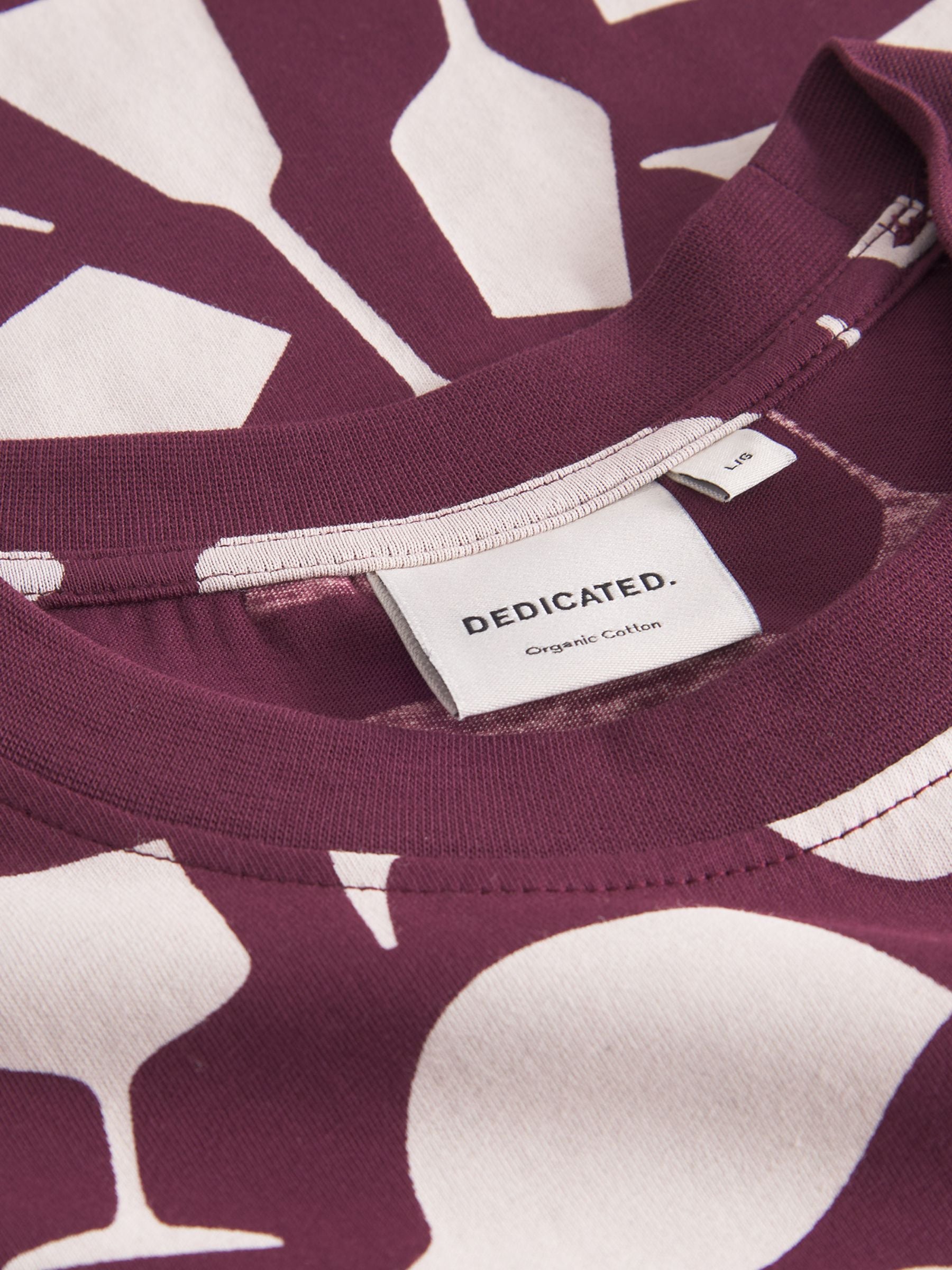 T-shirt Stockholm Wine Cups Rosso Fico | DEDICATED