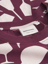 T-shirt Stockholm Wine Cups Rosso Fico | DEDICATED