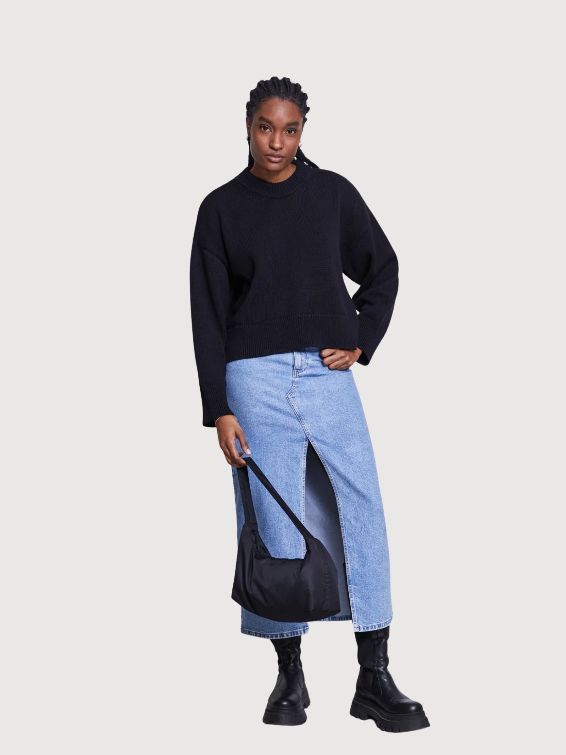 Pullover Yagmur Black Woman Cotton | Jan N June