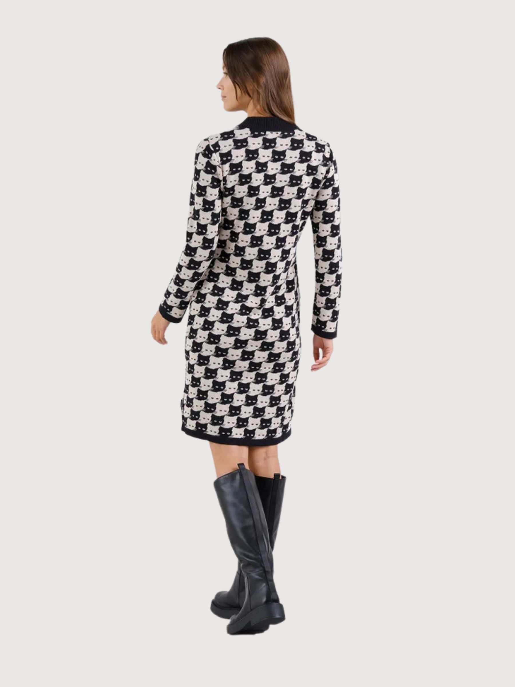Dress La Peppita Cats Oat White | Dedicated