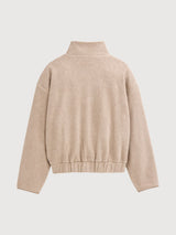 Jacket Fleece Dark Sand for Women | PEOPLE WEAR ORGANIC
