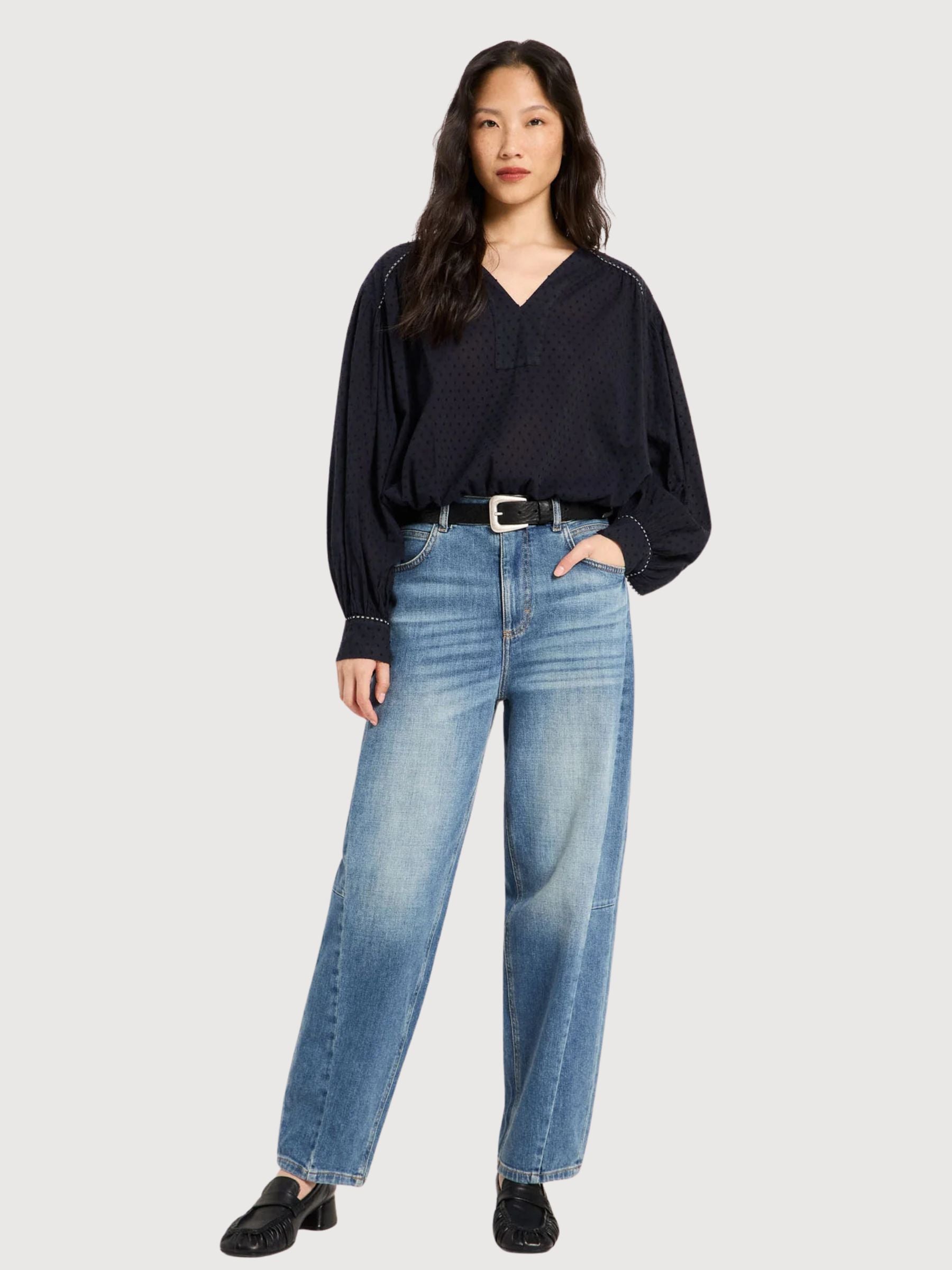 Blouse OCS Midnight in Cotton | Lanius