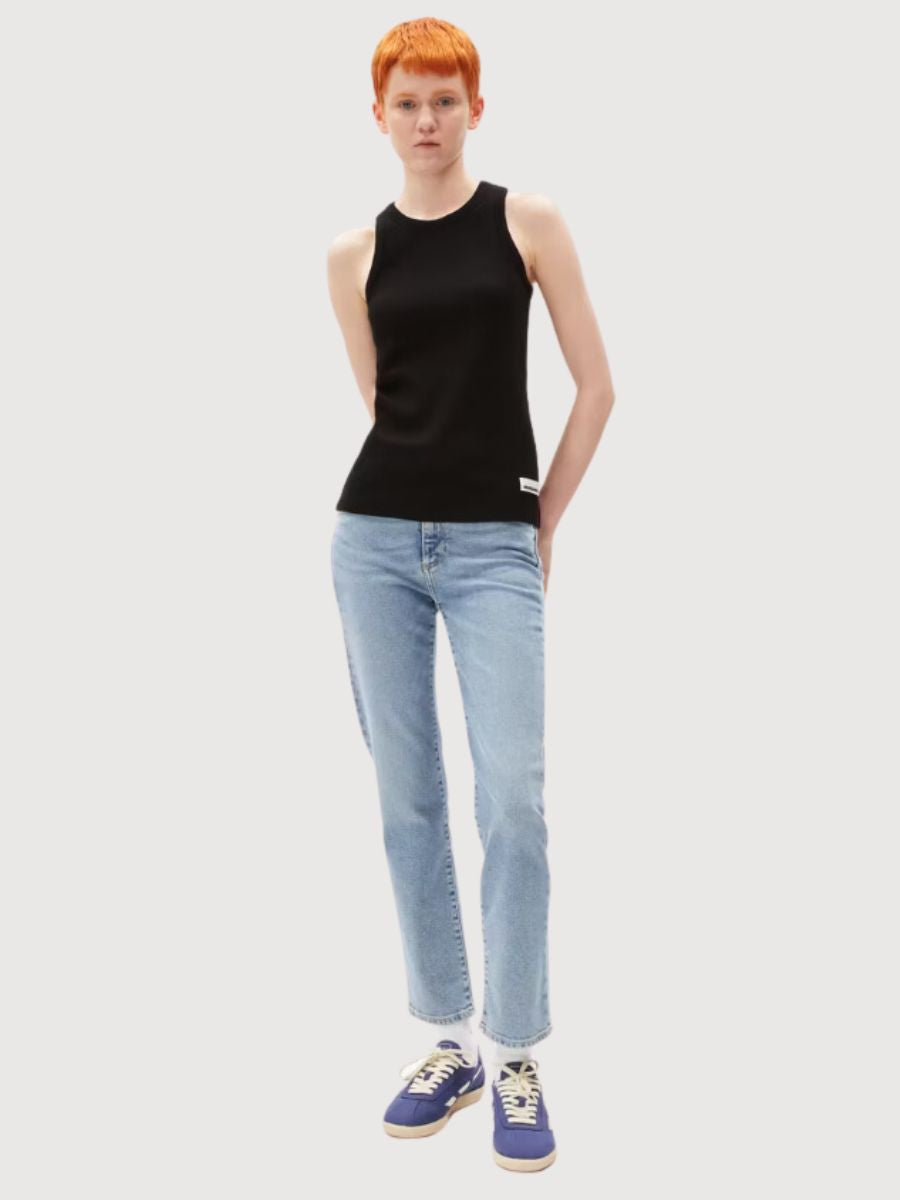 Top Kanitaa nero in cotone organico | Armedangels
