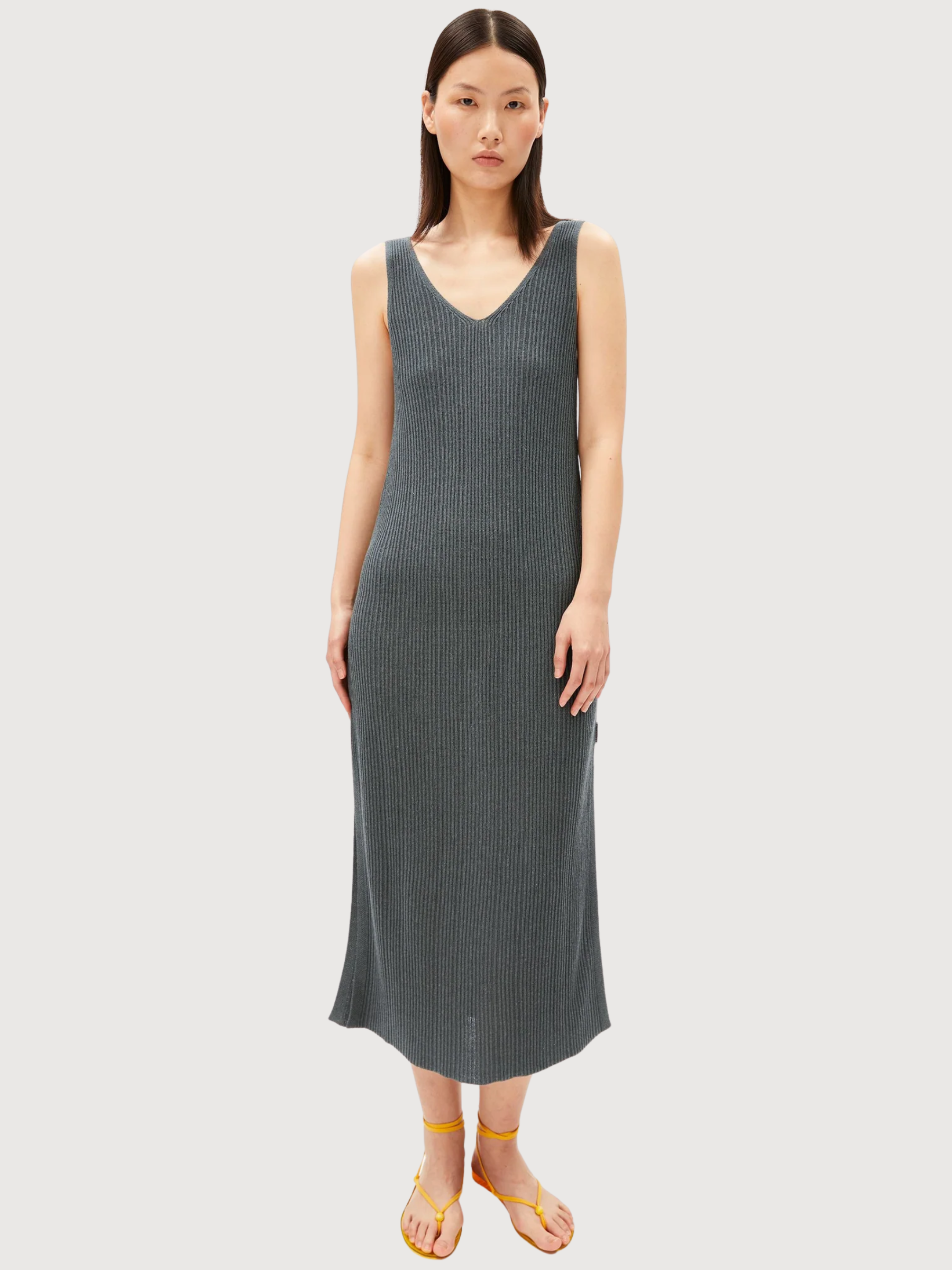Abito in maglia misto lino Space Steel | Armedangels