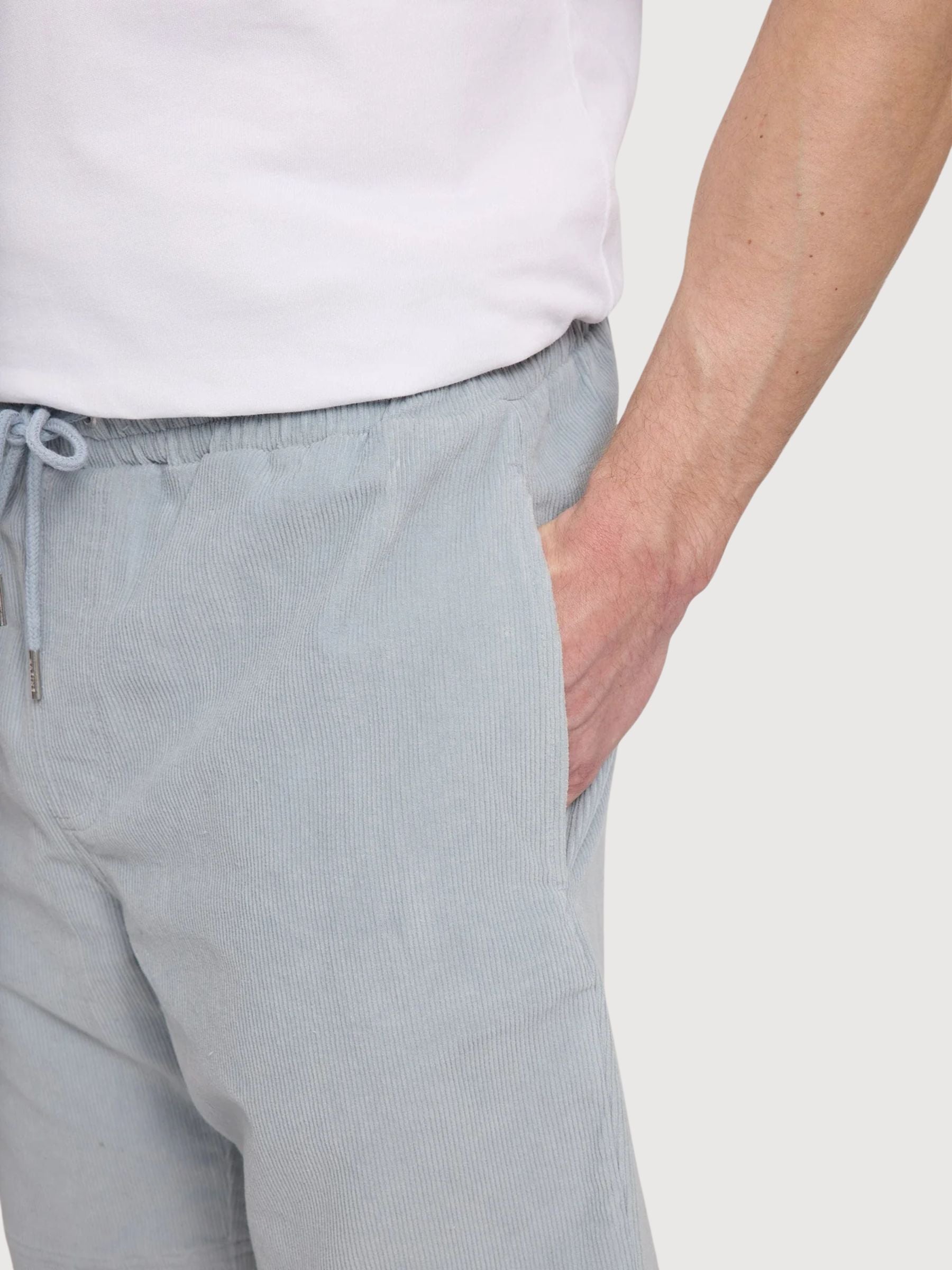 Shorts Corduroy Pull-On Man Pearl Blue | Mazine
