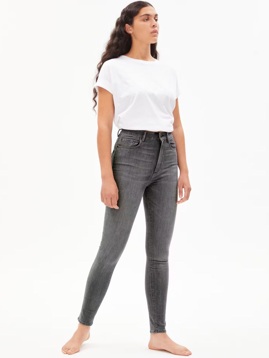 Ingaa Jeans Skinny Grau Bio Baumwolle Damen I Armedangels