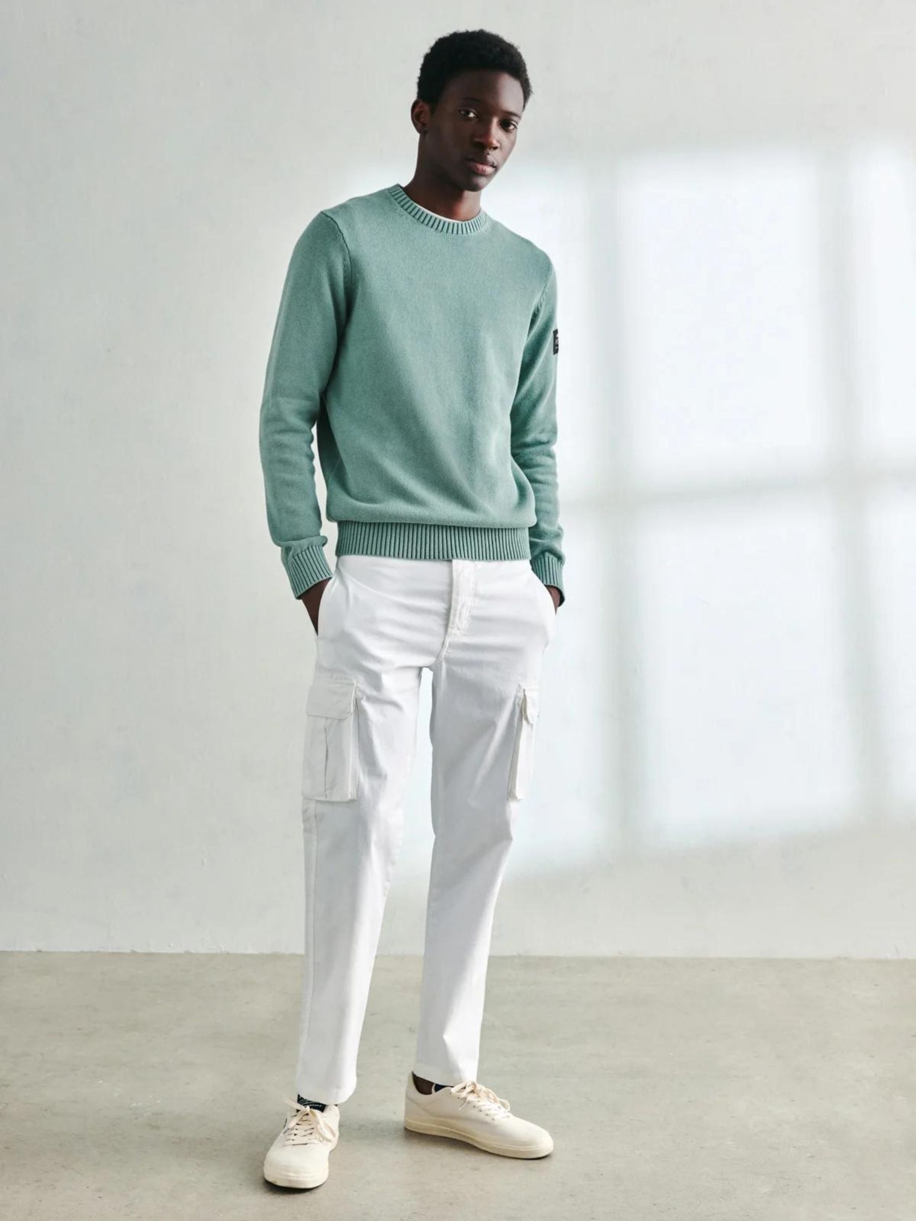 Sweater Tail Green in Organic Cotton | Ecoalf