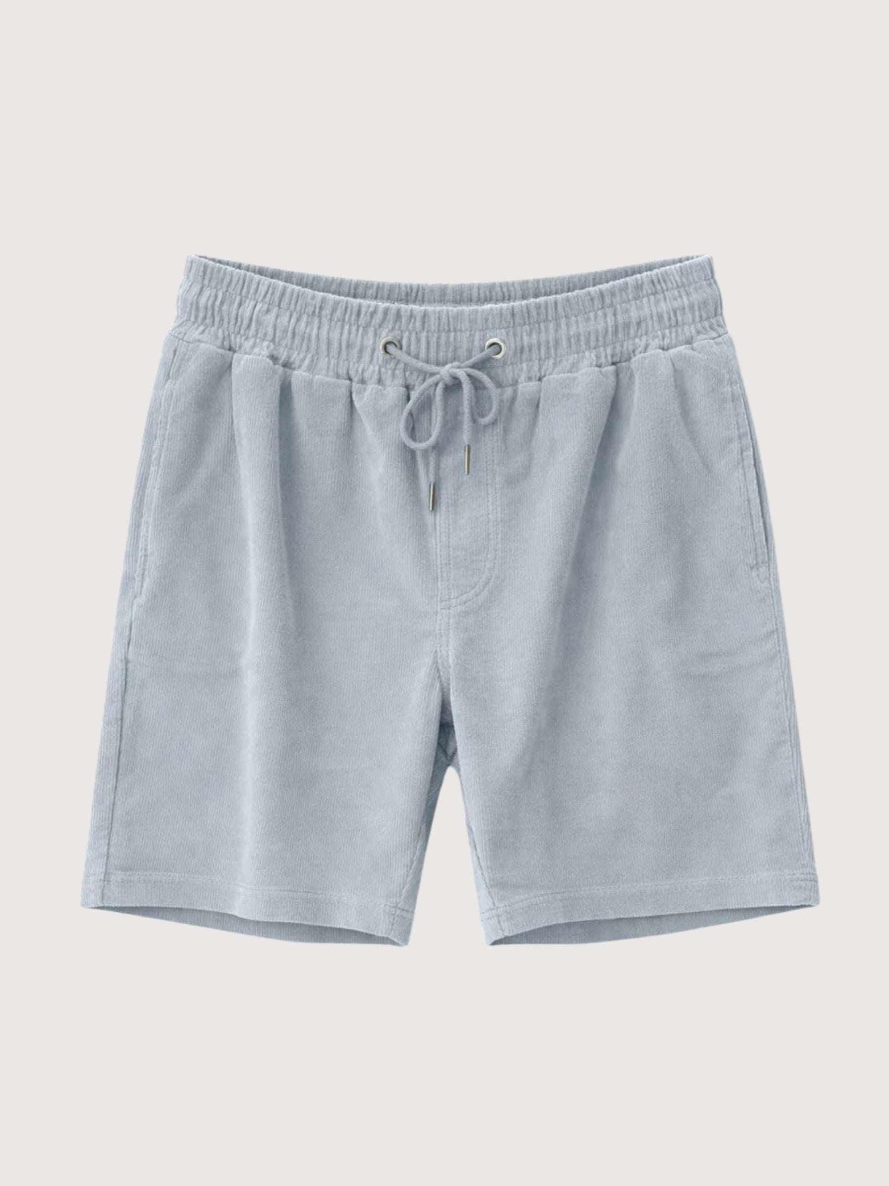 Shorts Corduroy Pull-On Man Pearl Blue | Mazine