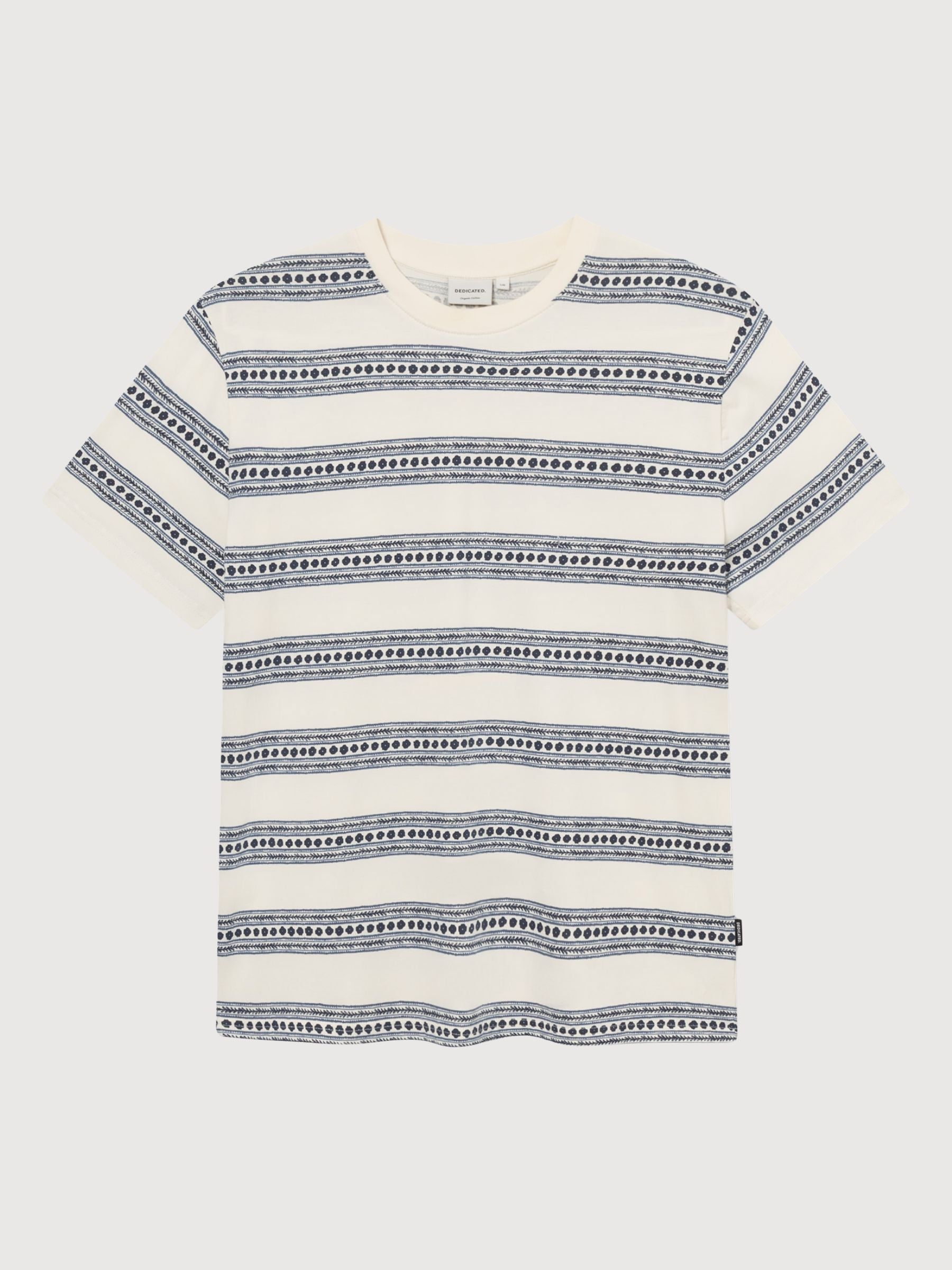 T-shirt Stockholm Floral Stripe Blue |  Dedicated