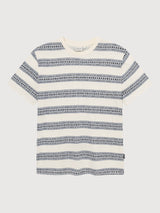 T-shirt Stockholm Floral Stripe Blue |  Dedicated