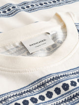 T-shirt Stockholm Floral Stripe Blue |  Dedicated