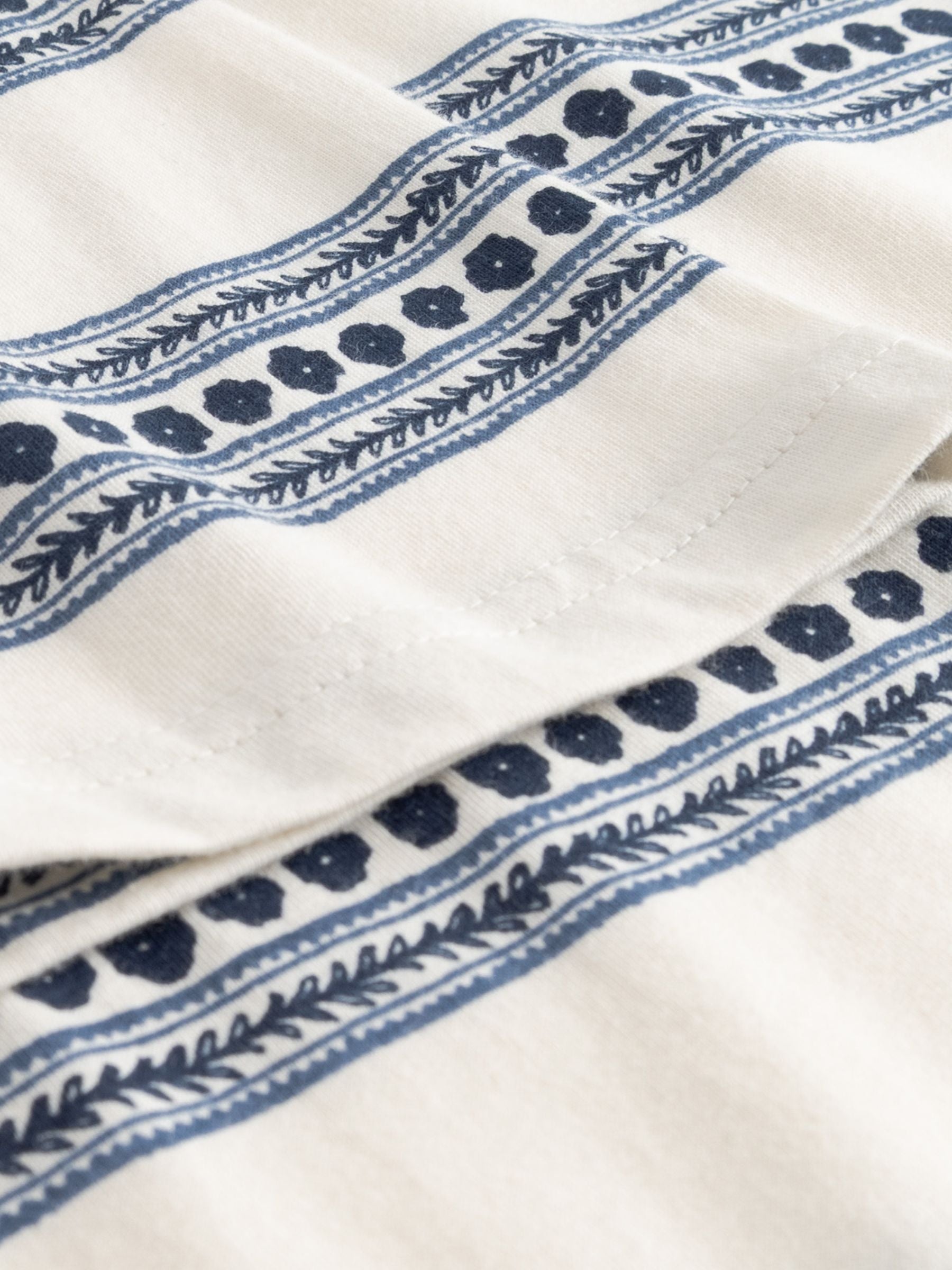 T-shirt Stockholm Floral Stripe Blue |  Dedicated