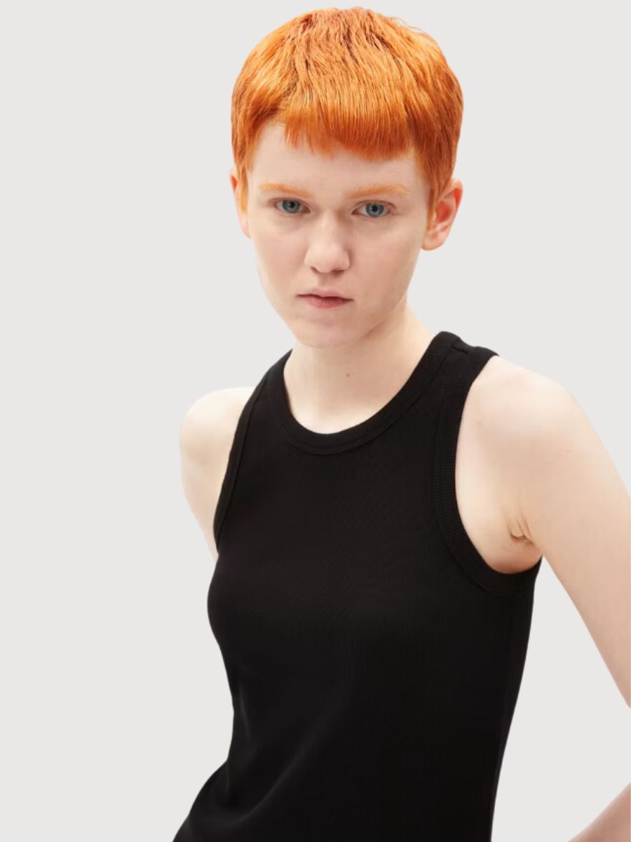 Top Kanitaa nero in cotone organico | Armedangels