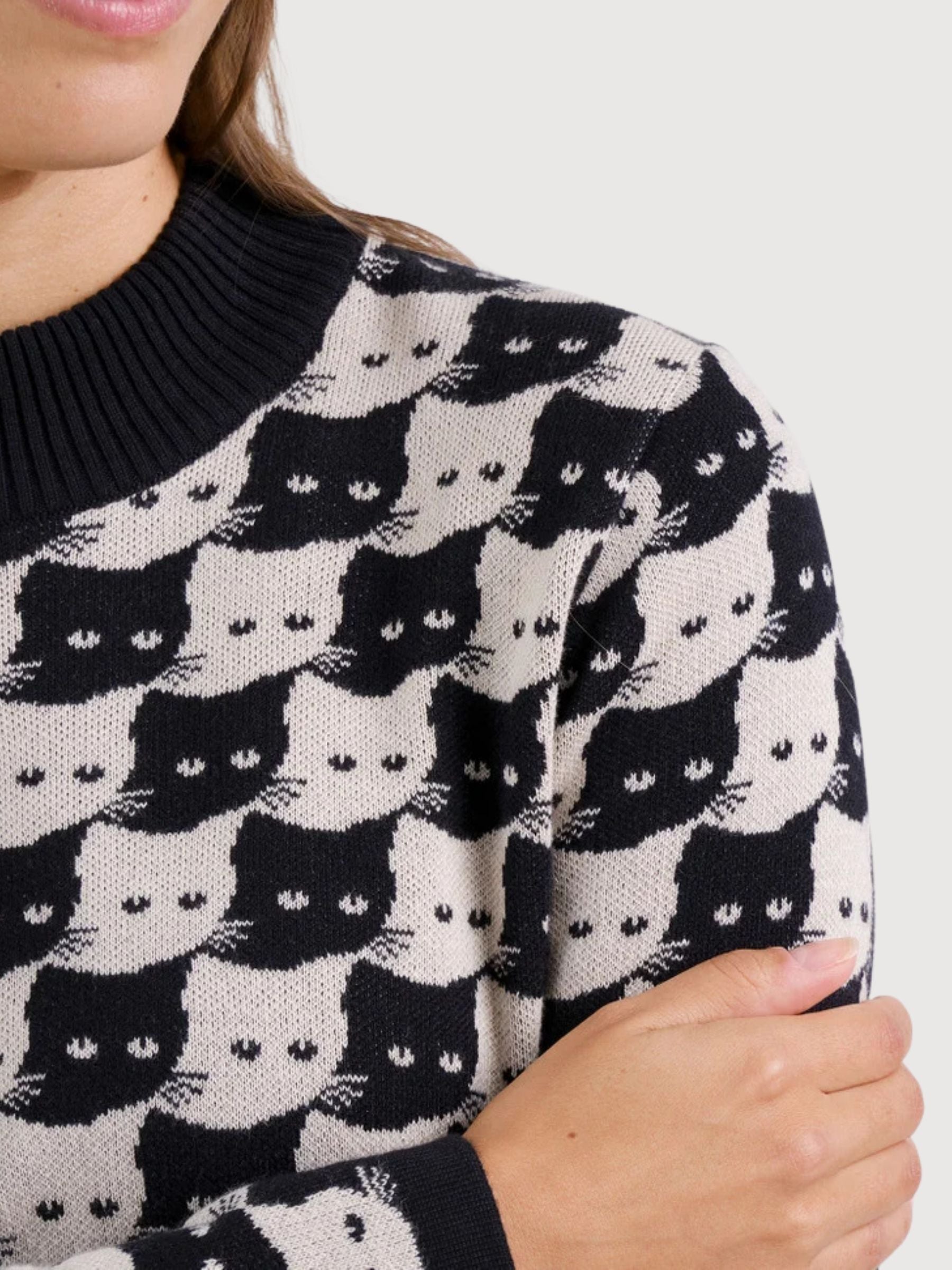 Dress La Peppita Cats Oat White | Dedicated